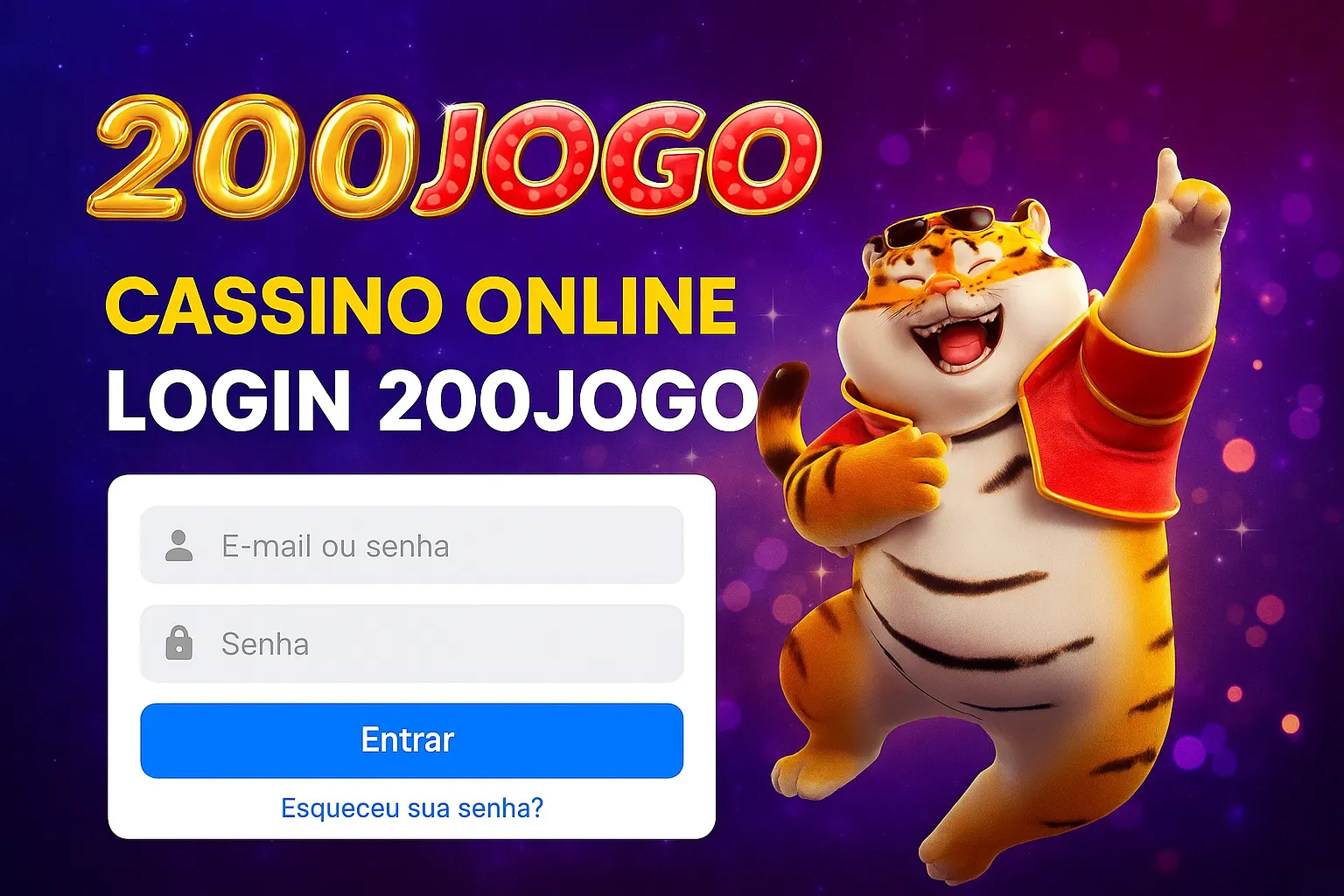 Criar uma nova Conta no plataforma 200JOGO