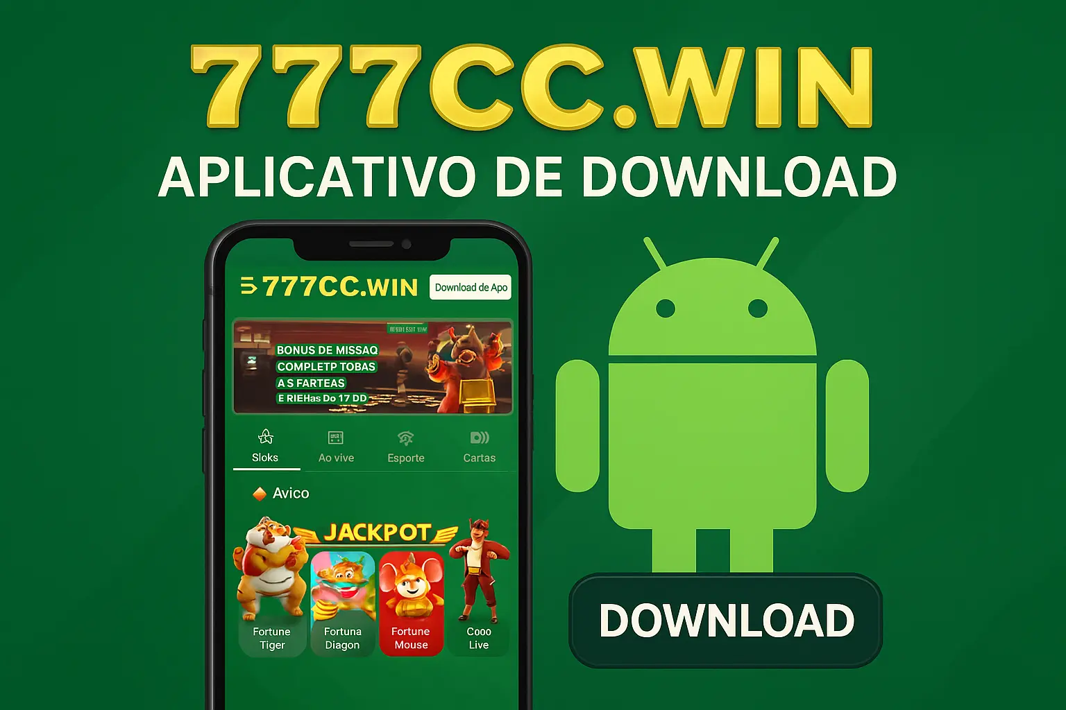 Baixar o 777CC.WIN Cassino App