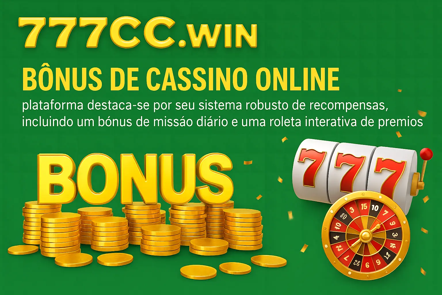 O bônus promocional 777CC.WIN é uma ótima maneira de começar sua aventura