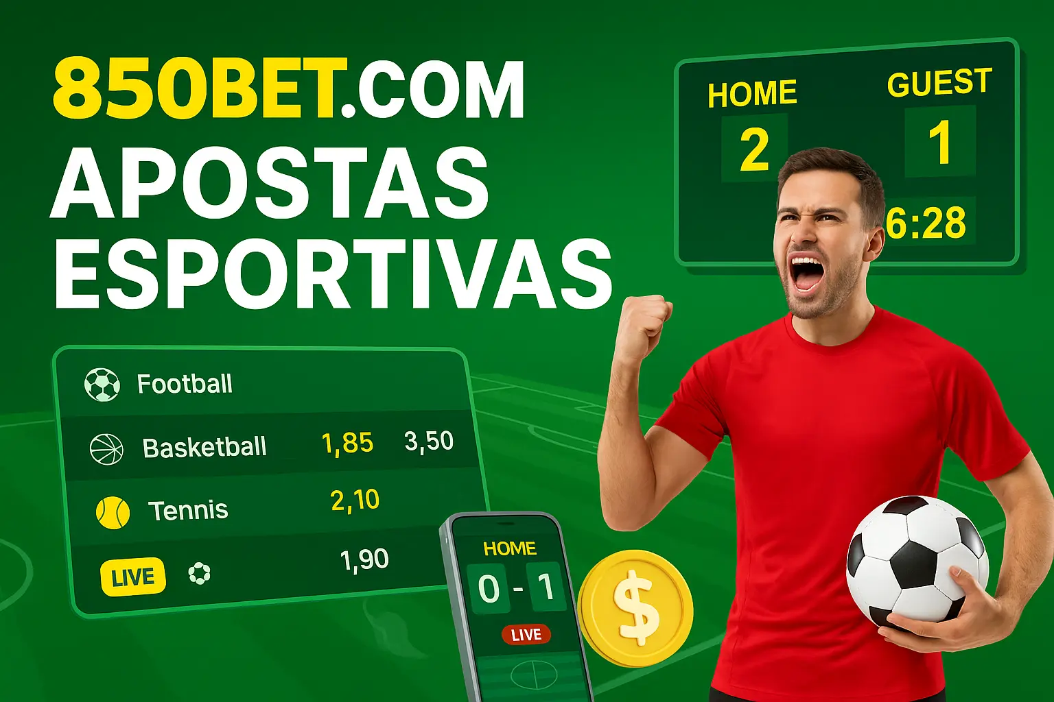 Aposte em apostas esportivas no cassino online 850BET.COM