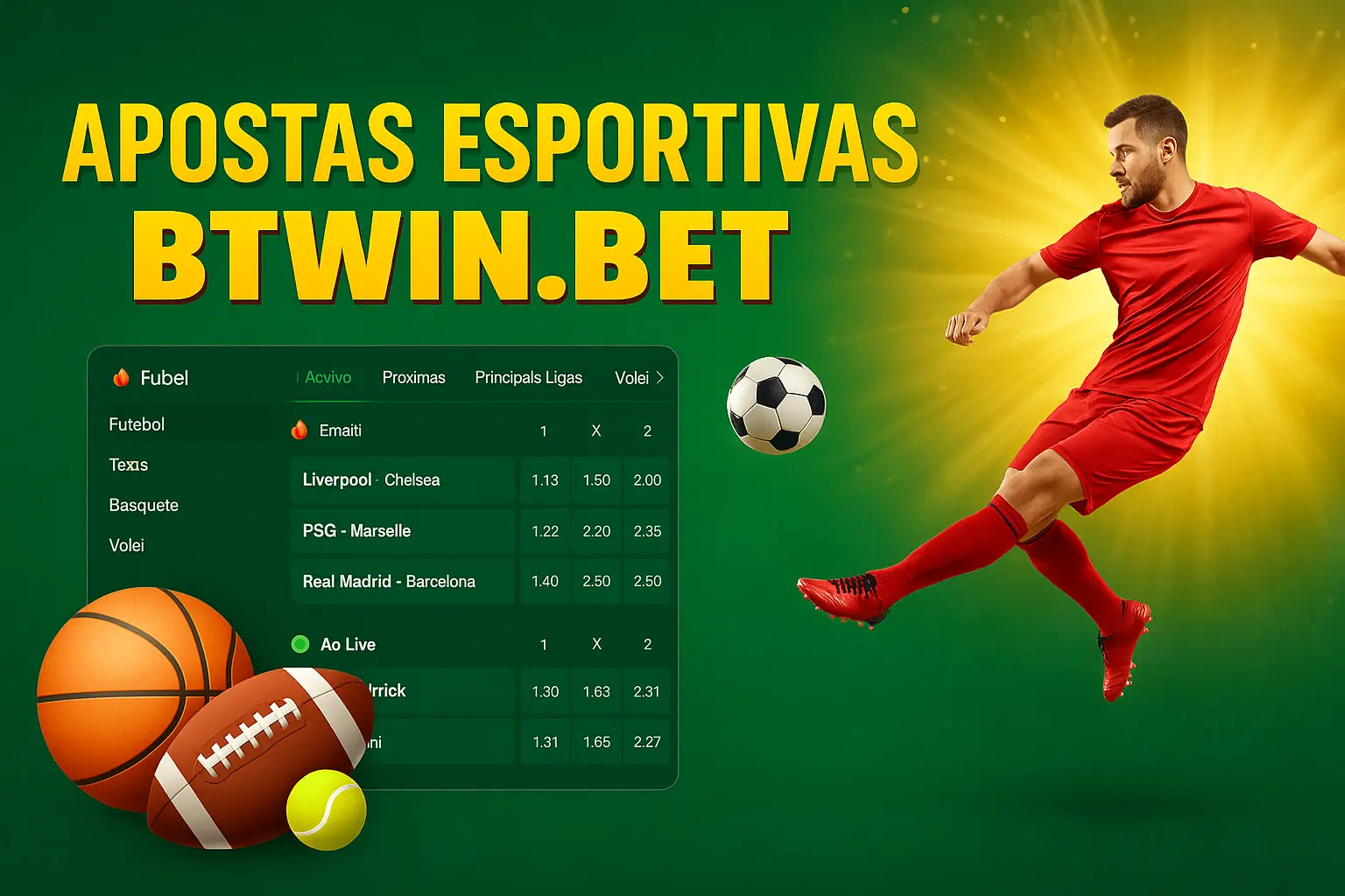 Aposte em apostas esportivas no cassino online BTWIN.BET