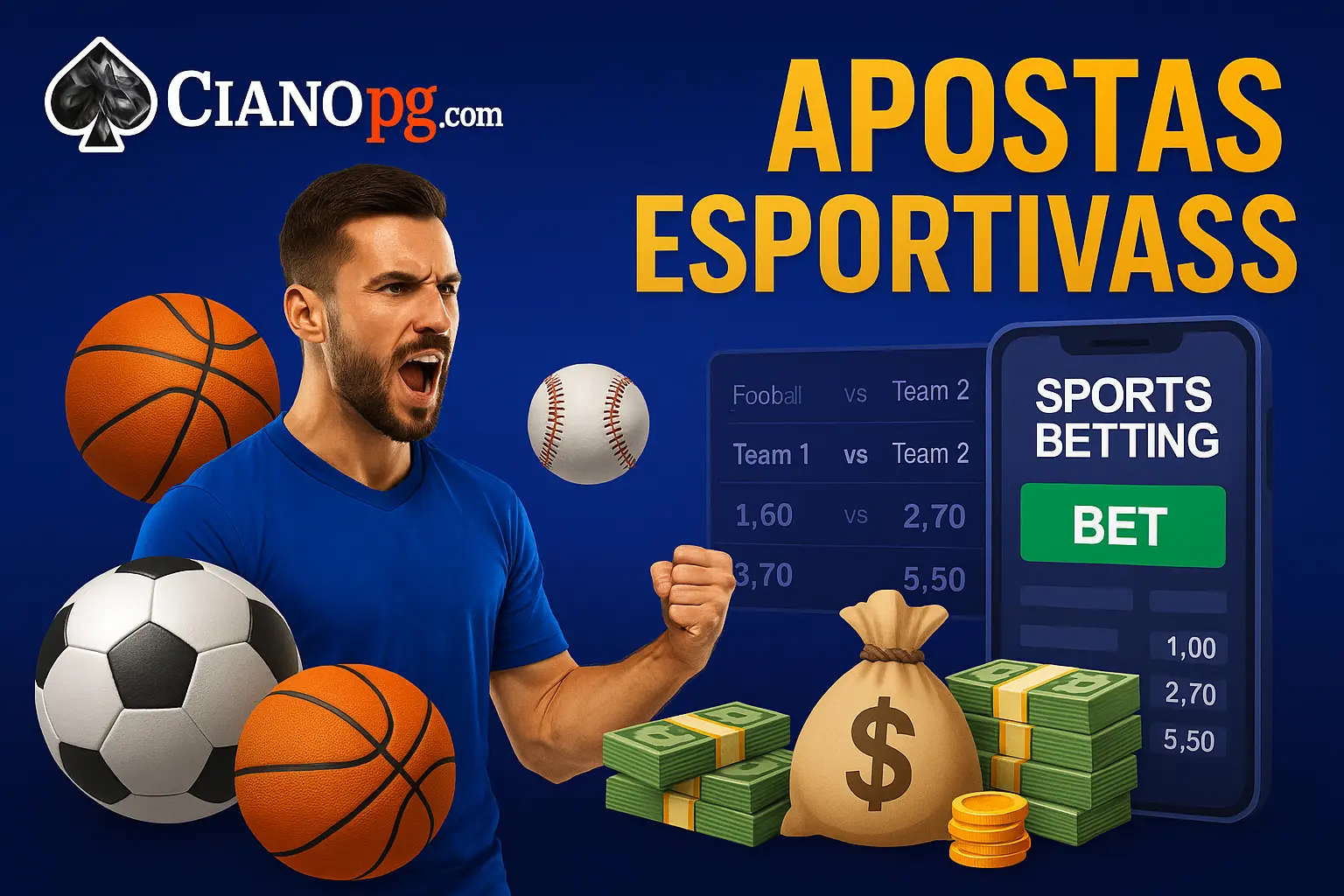Aposte em apostas esportivas no cassino online CIANOPG