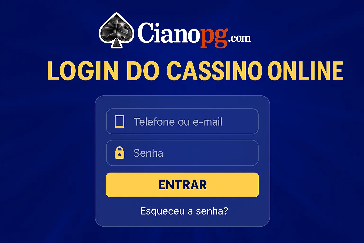 Login no Cassino CIANOPG