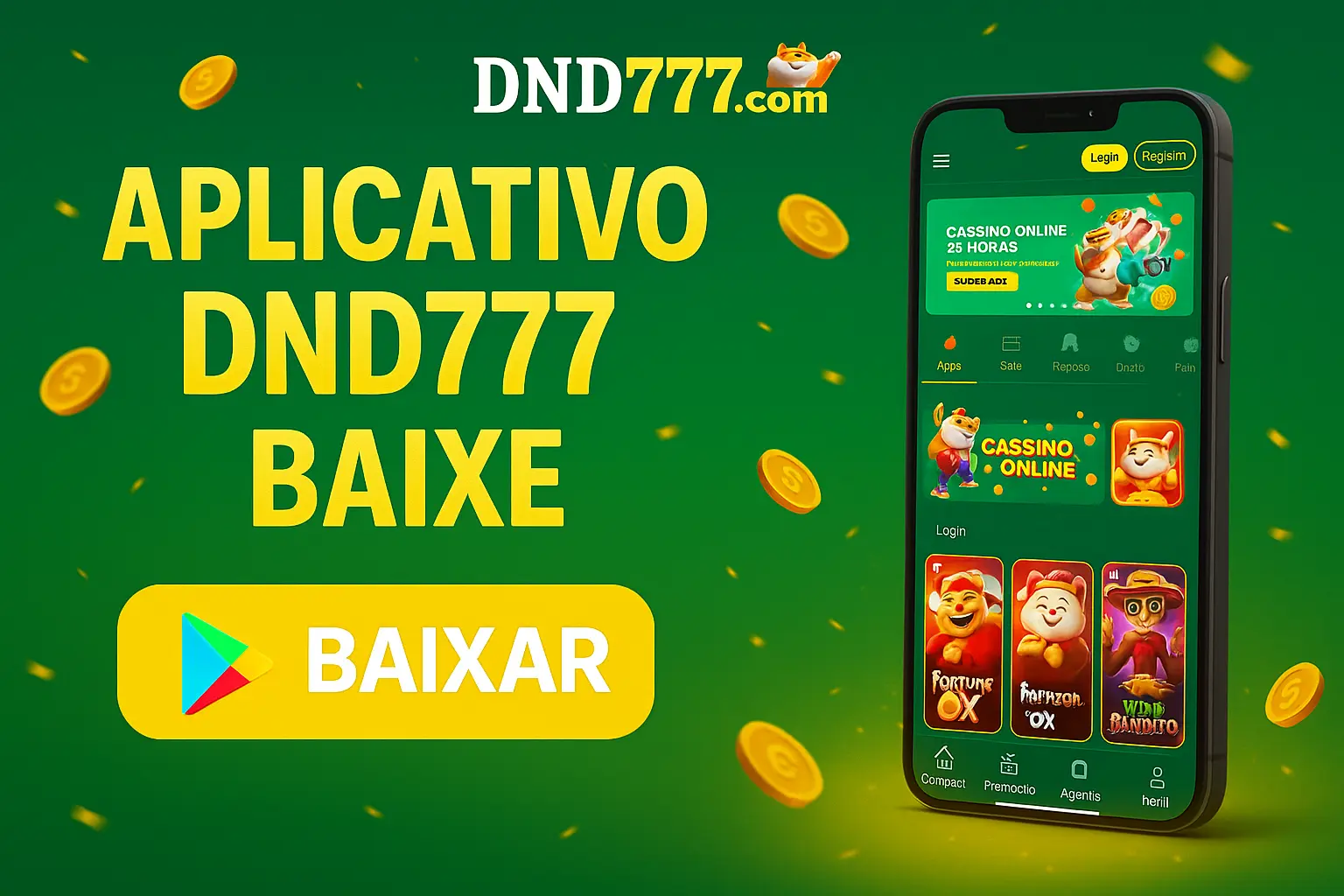 Baixar o DND777 Cassino App