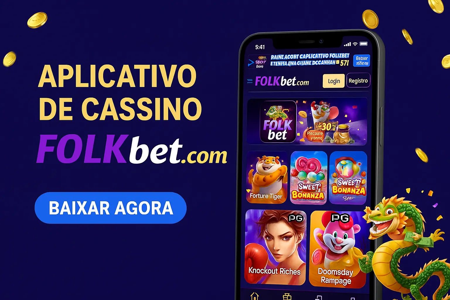 Baixar o FOLKBET.COM Cassino App