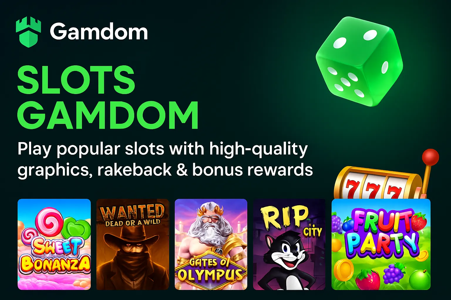 Explore o mundo das slot machines no Gamdom Casino