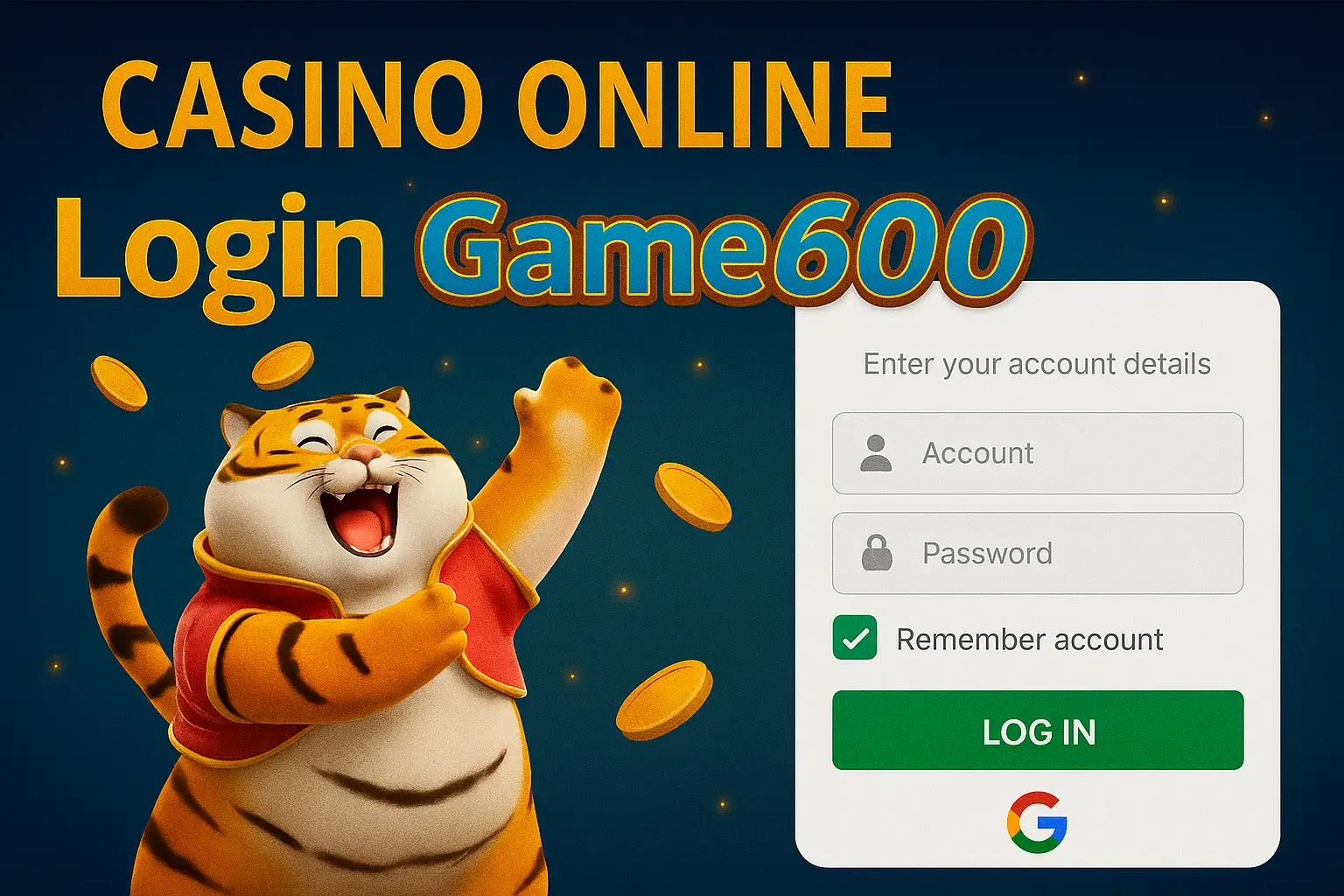 Login no Cassino Game600