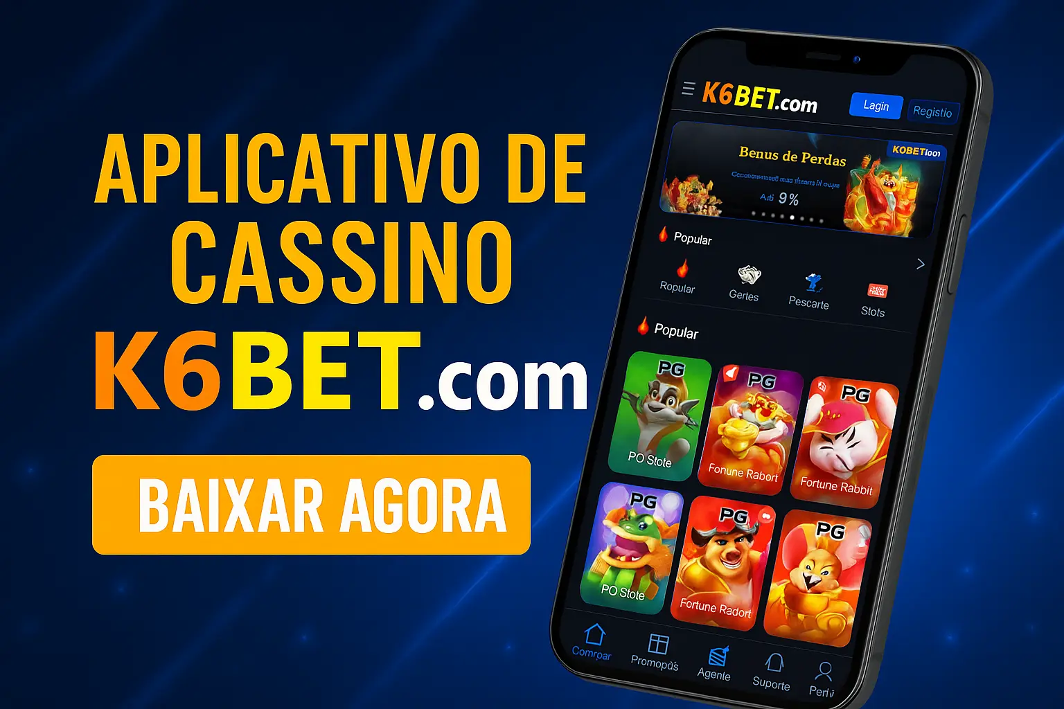 Baixar o K6BET.COM Cassino App