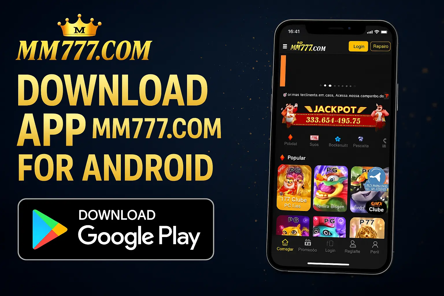 Baixar o MM777.COM Cassino App