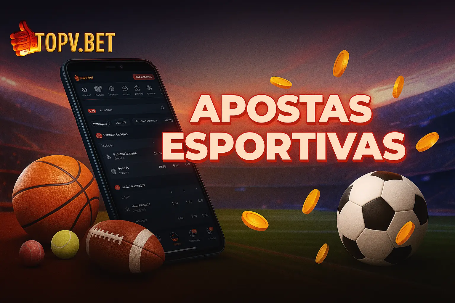 Aposte em apostas esportivas no cassino online TOPV.BET