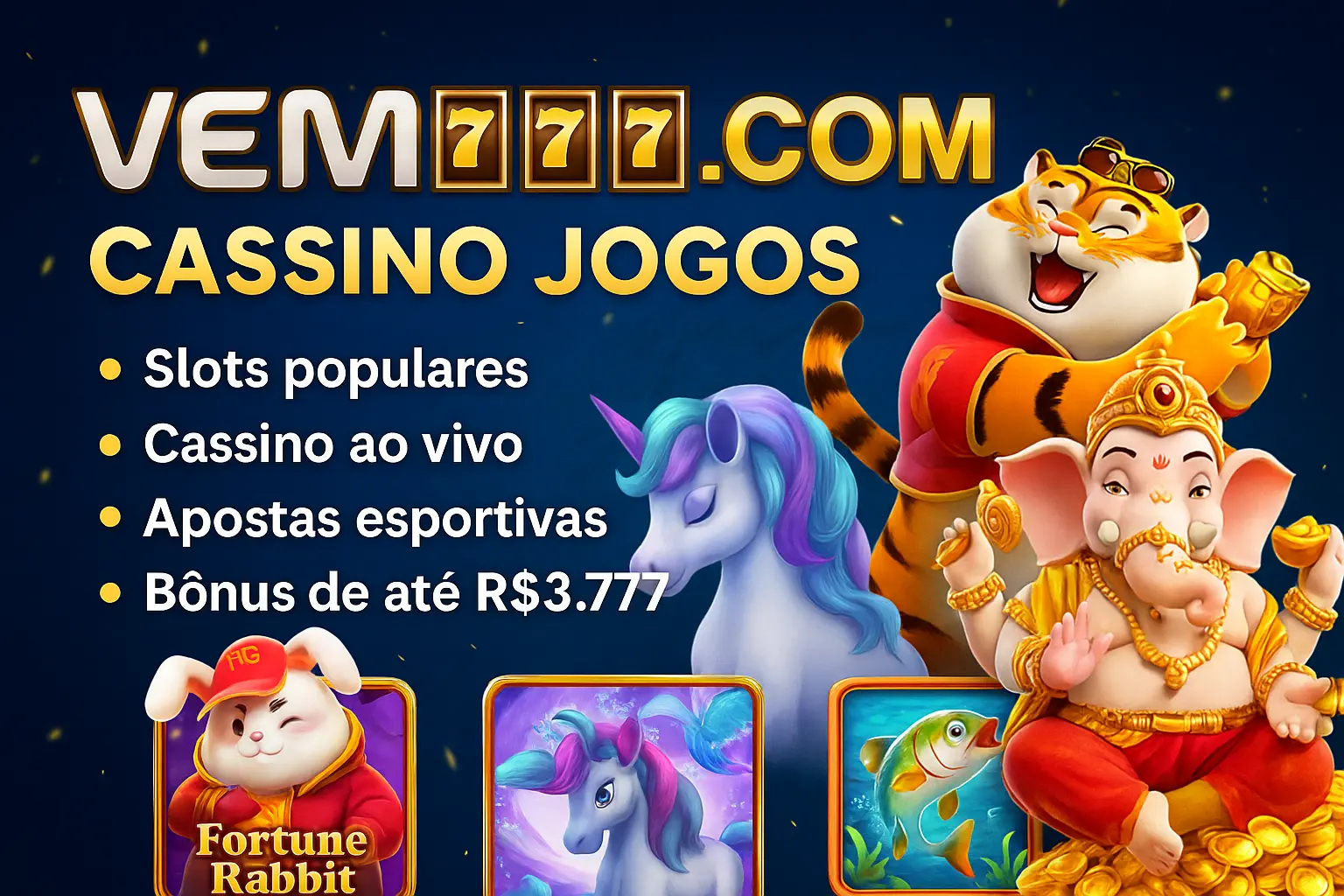 Jogos de cassino online inovadores e emocionantes na VEM777.COM