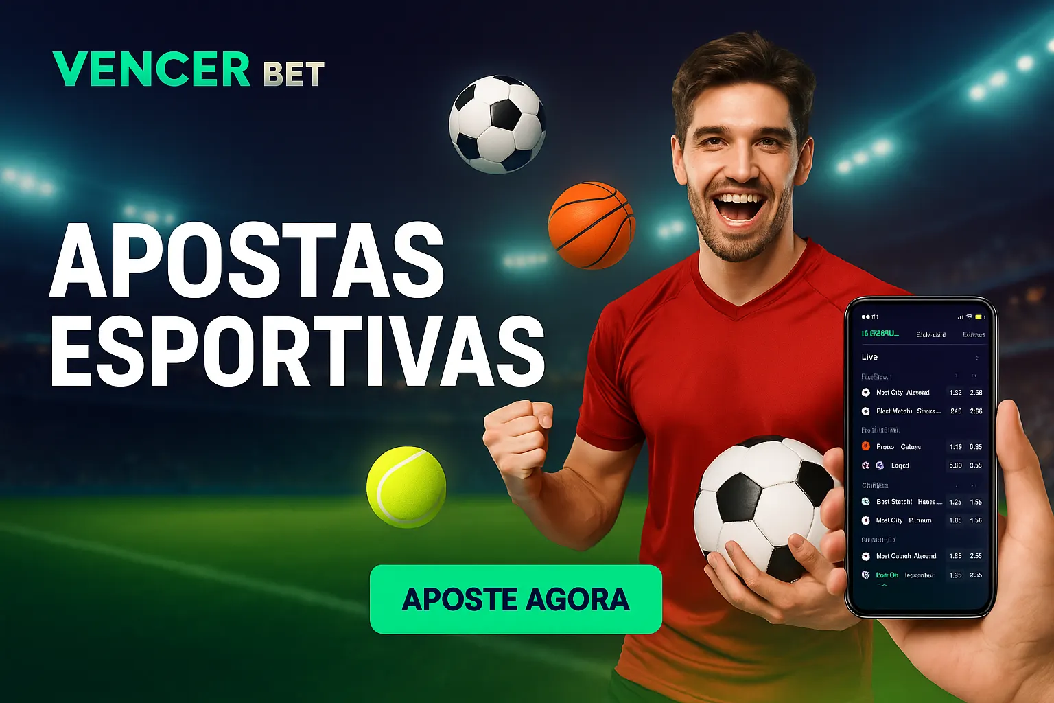 Aposte em apostas esportivas no cassino online VENCER BET