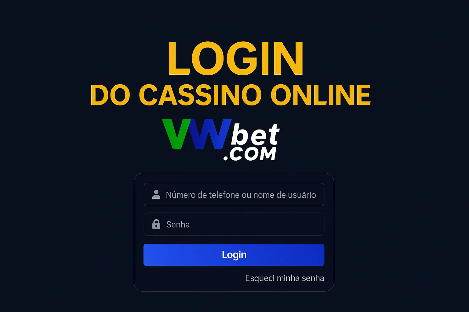 Login no Cassino VWBET.COM